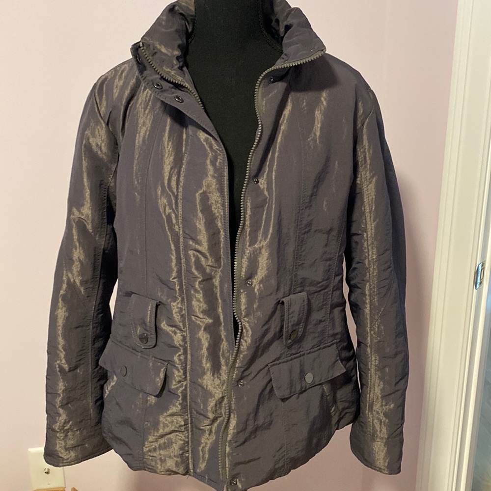 Puffer Jacket Silver Metallic